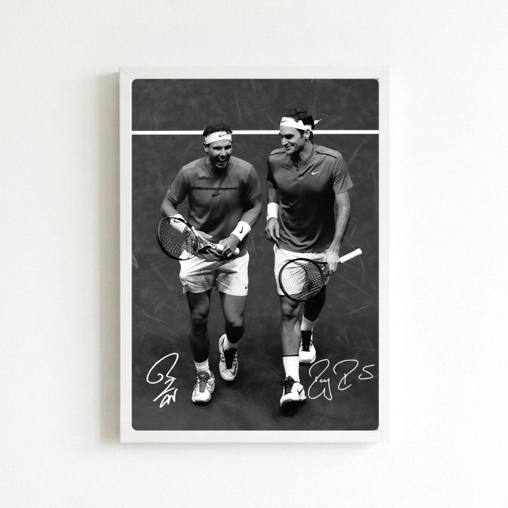 Federer roger, Rafael Nadal - tennis - Vibes DistrictFederer roger, Rafael Nadal - tennis poster NeroVibes District