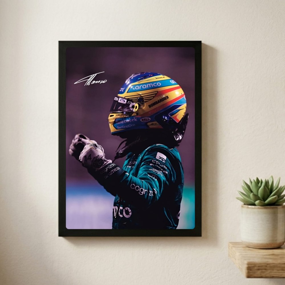 Fernando alonso f1 - Vibes DistrictFernando alonso f1 poster GoldVibes District