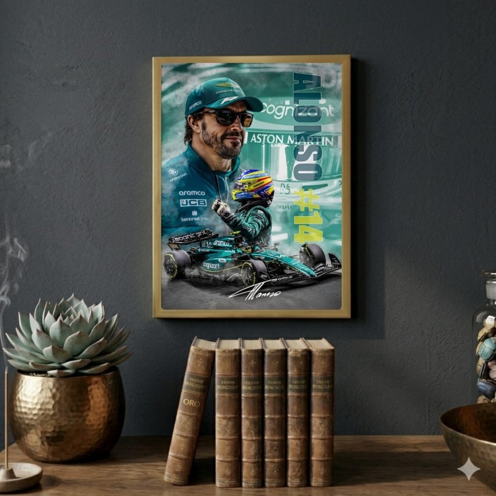 Fernando alonso f1 - Vibes DistrictFernando alonso f1 poster GoldVibes District