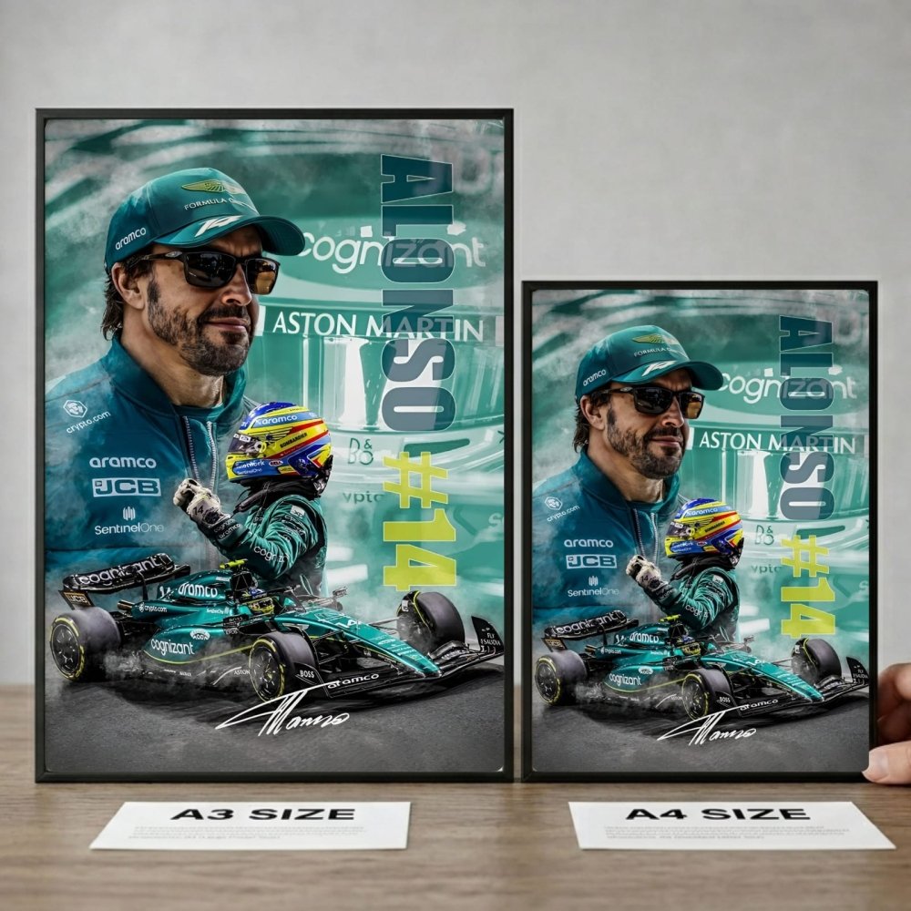 Fernando alonso f1 - Vibes DistrictFernando alonso f1 poster GoldVibes District