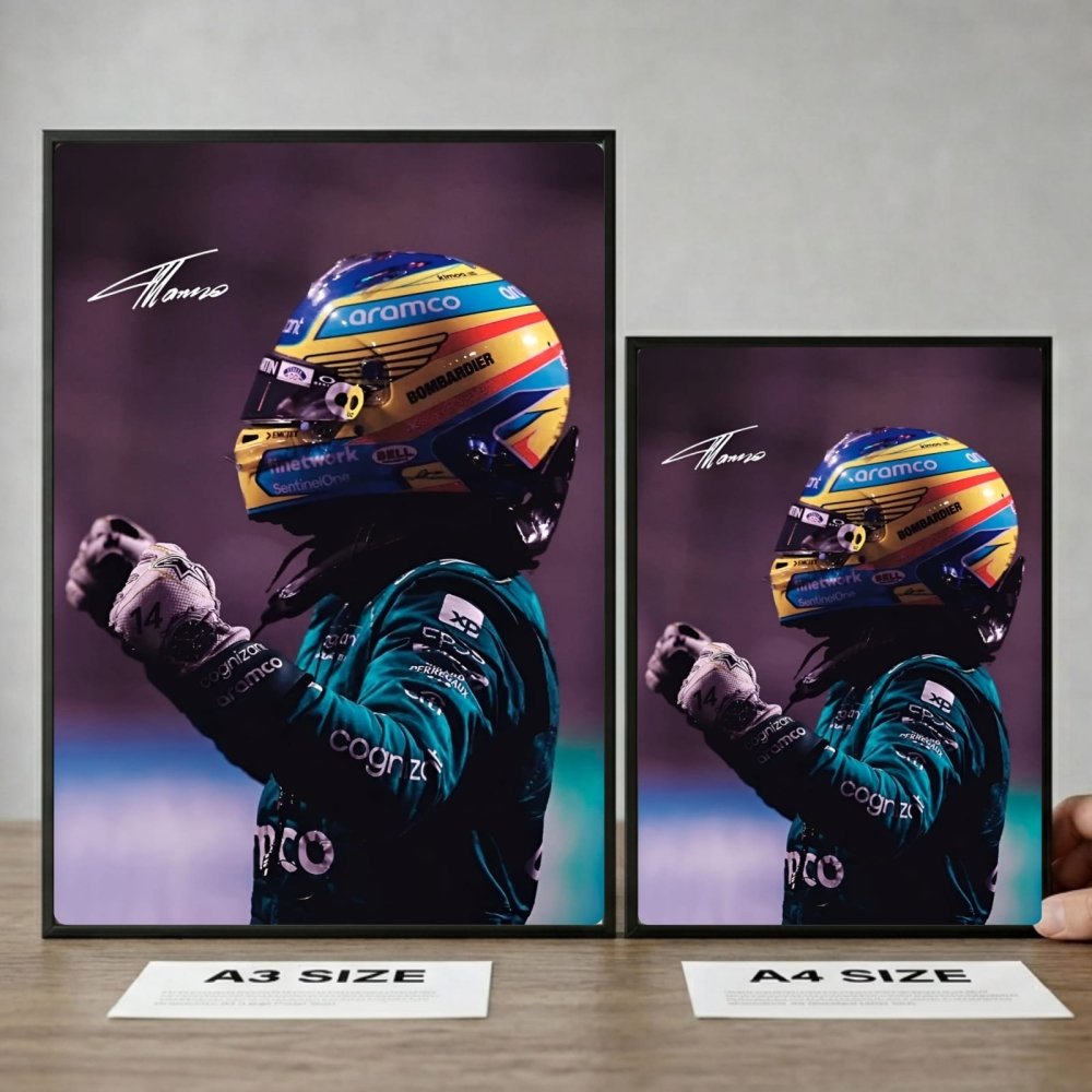 Fernando alonso f1 - Vibes DistrictFernando alonso f1 poster GoldVibes District