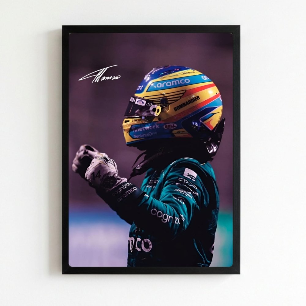 Fernando alonso f1 - Vibes DistrictFernando alonso f1 poster NeroVibes District