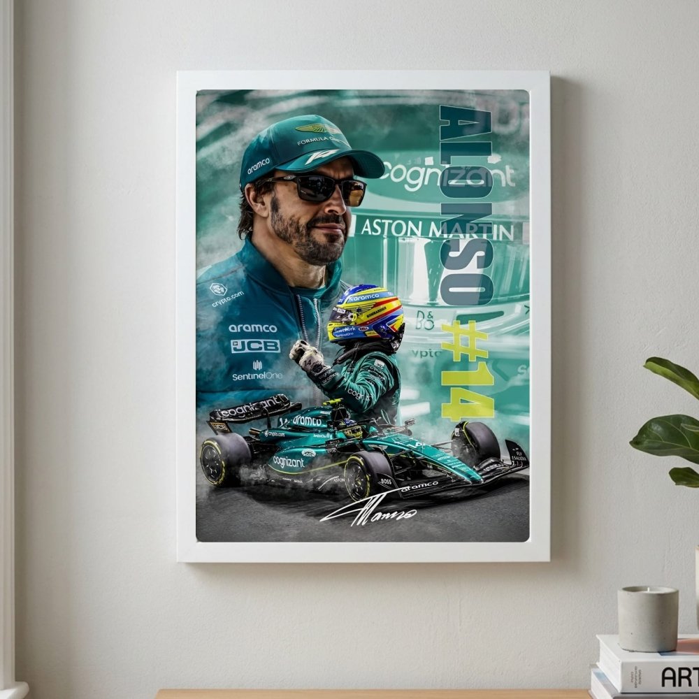 Fernando alonso f1 - Vibes DistrictFernando alonso f1 poster GoldVibes District