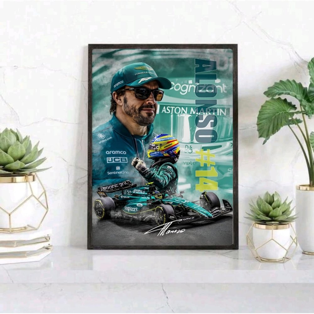 Fernando alonso f1 - Vibes DistrictFernando alonso f1 poster GoldVibes District