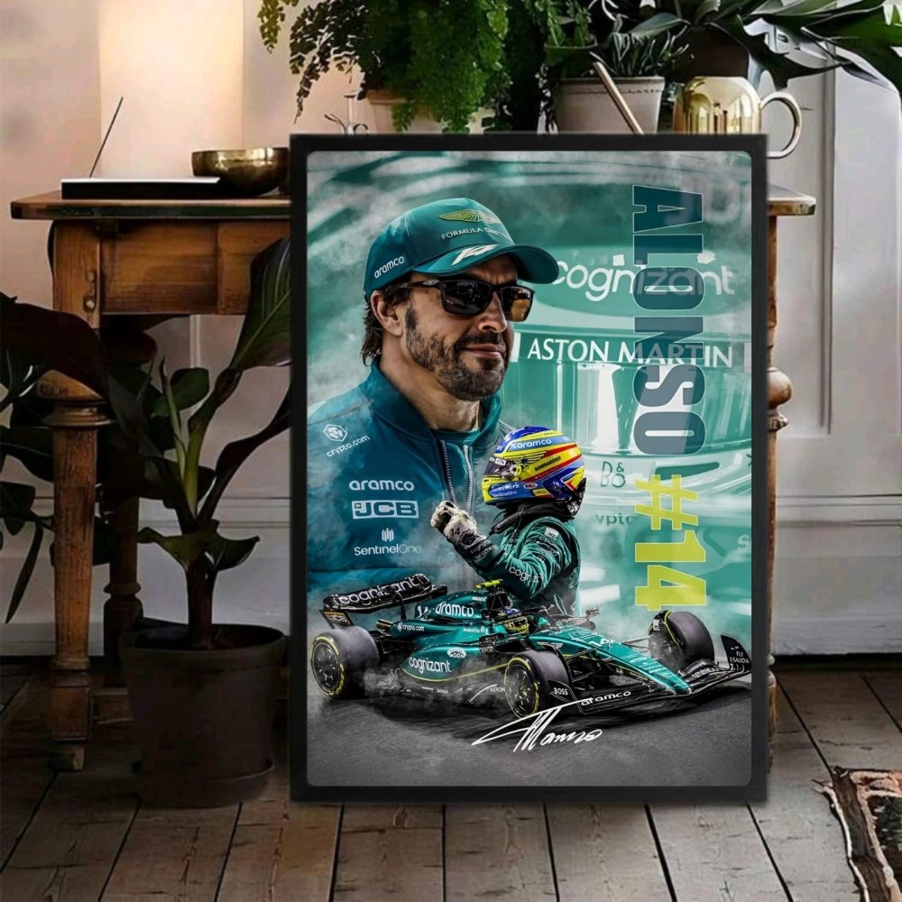 Fernando alonso f1 - Vibes DistrictFernando alonso f1 poster GoldVibes District
