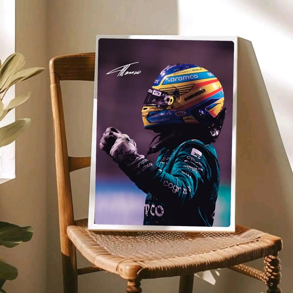 Fernando alonso f1 - Vibes DistrictFernando alonso f1 poster GoldVibes District
