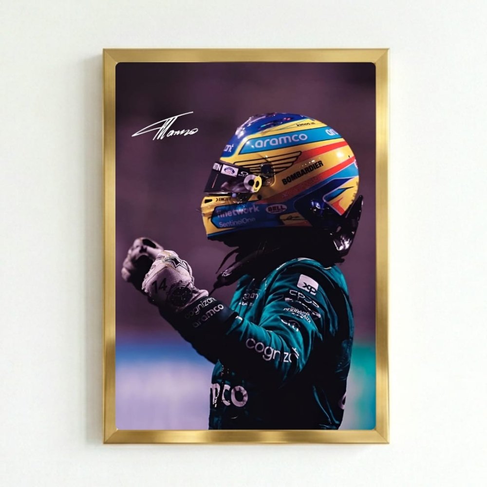 Fernando alonso f1 - Vibes DistrictFernando alonso f1 poster GoldVibes District