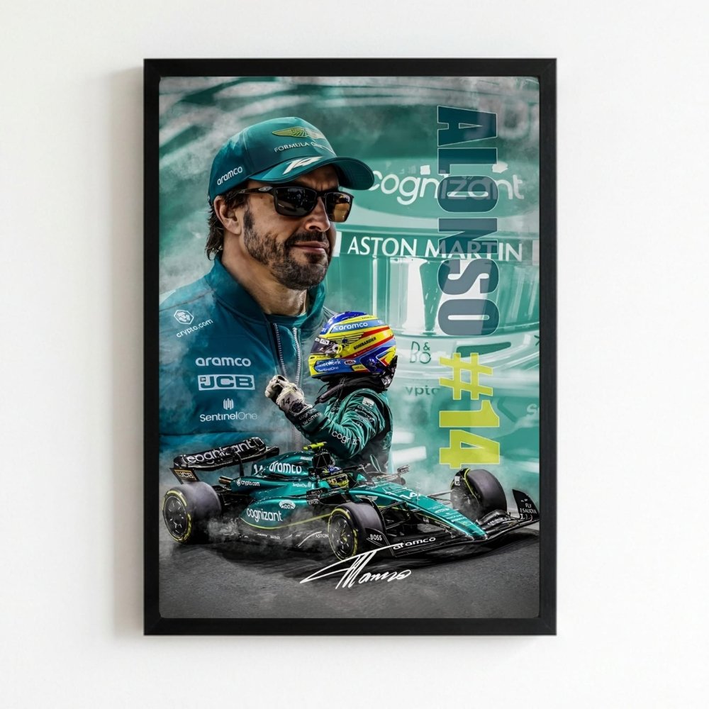 Fernando alonso f1 - Vibes DistrictFernando alonso f1 poster NeroVibes District