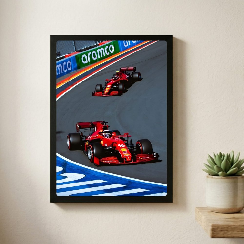 Ferrari f1 leclerc sainz - Vibes DistrictFerrari f1 leclerc sainz poster GoldVibes District