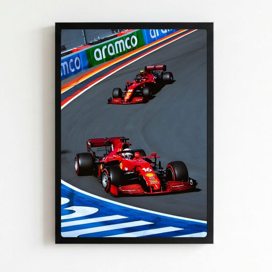 Ferrari f1 leclerc sainz - Vibes DistrictFerrari f1 leclerc sainz poster NeroVibes District