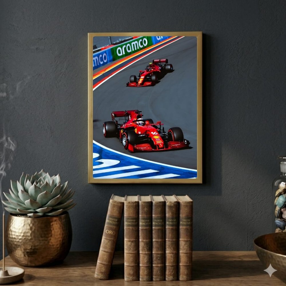 Ferrari f1 leclerc sainz - Vibes DistrictFerrari f1 leclerc sainz poster GoldVibes District