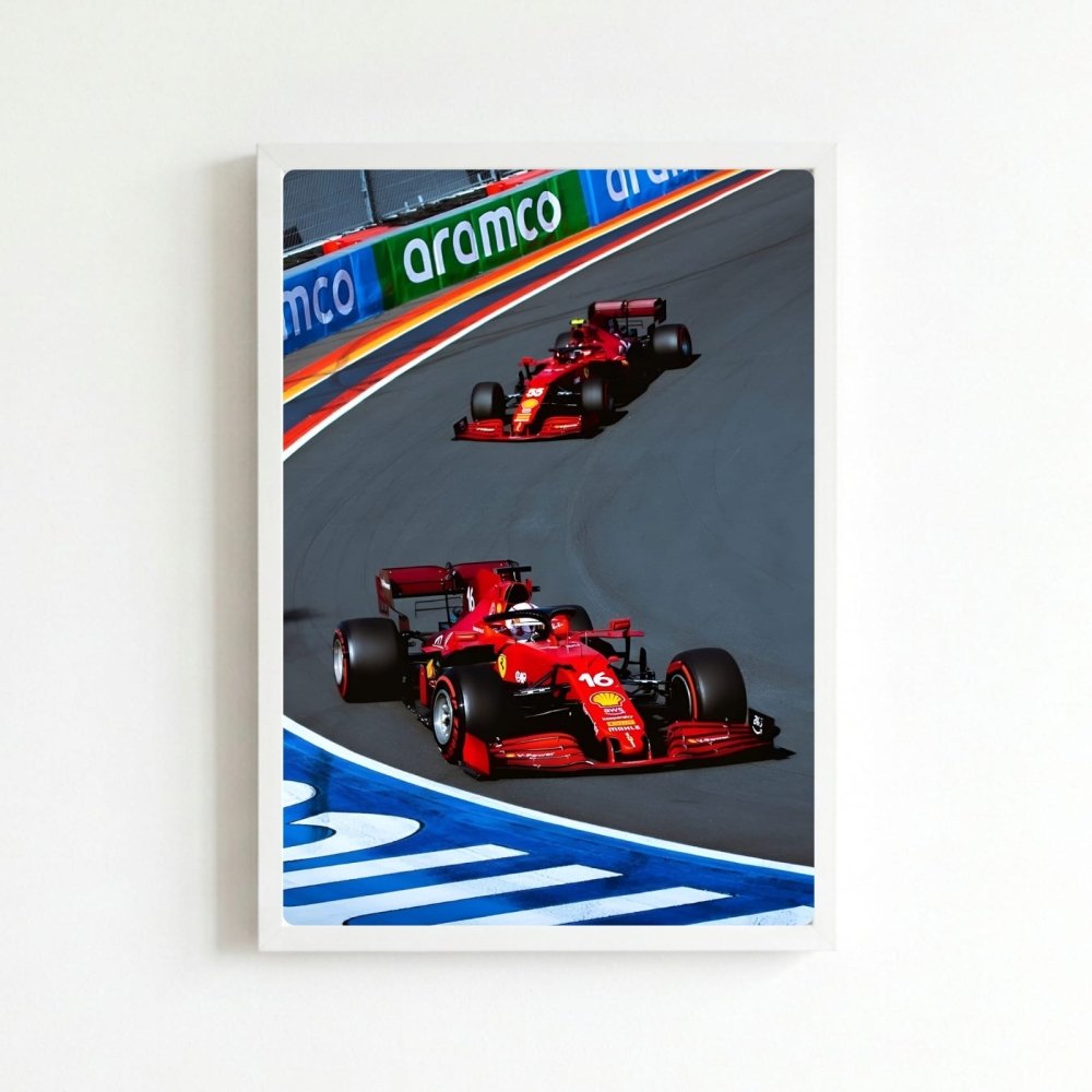 Ferrari f1 leclerc sainz - Vibes DistrictFerrari f1 leclerc sainz poster BiancoVibes District
