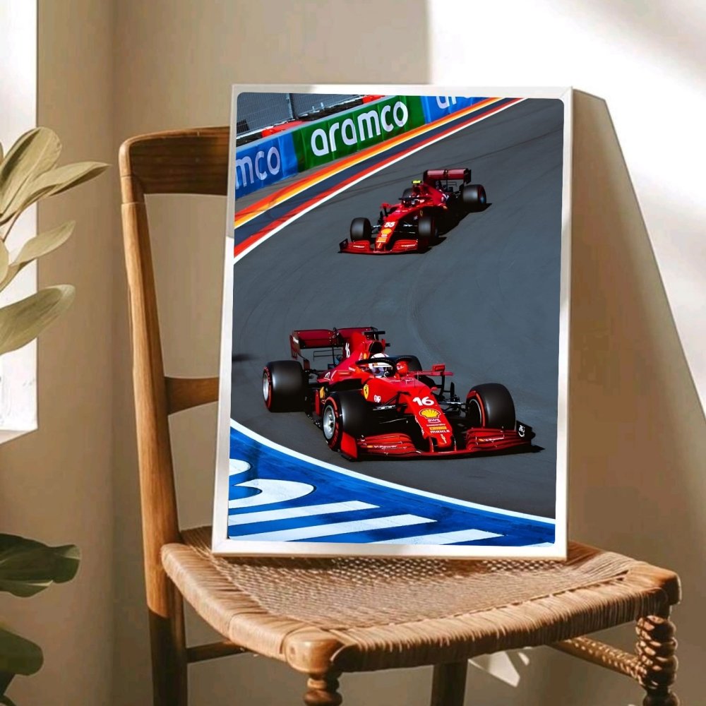 Ferrari f1 leclerc sainz - Vibes DistrictFerrari f1 leclerc sainz poster GoldVibes District