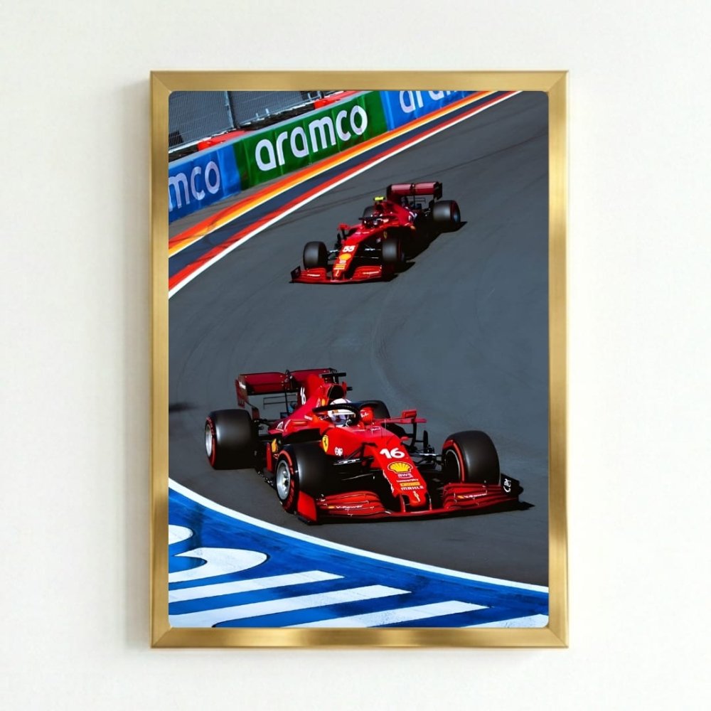 Ferrari f1 leclerc sainz - Vibes DistrictFerrari f1 leclerc sainz poster GoldVibes District