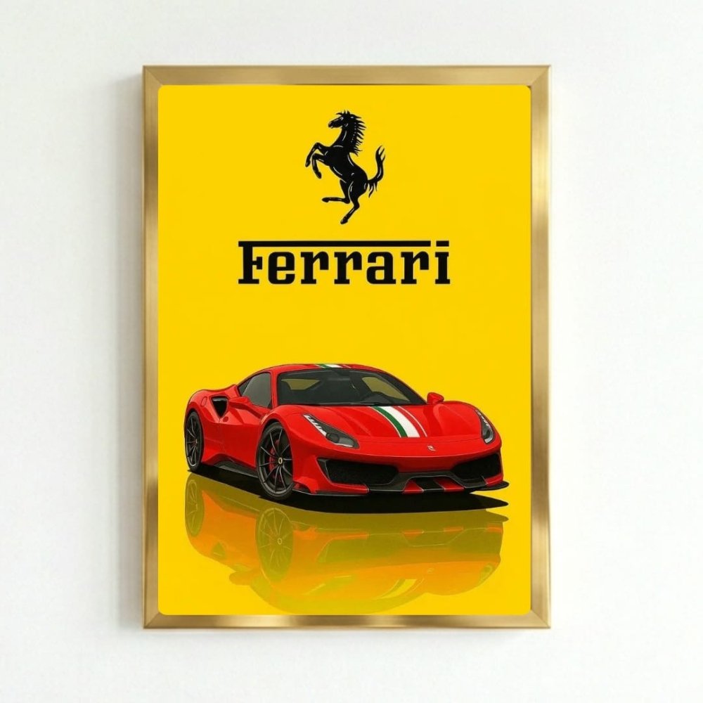 ferrari poster - Vibes Districtferrari poster GoldVibes District
