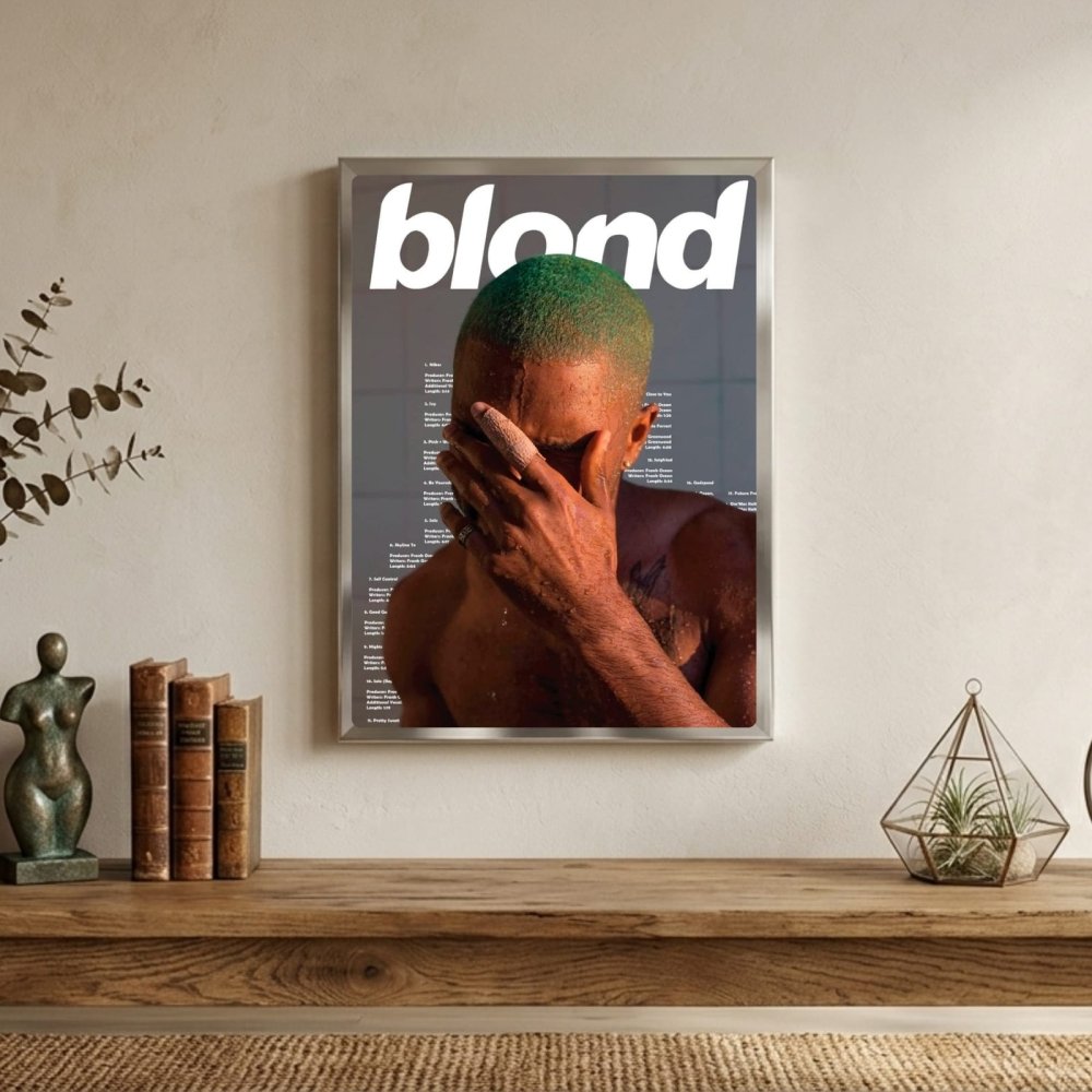 Frank Ocean - Blonde Poster with Frame - Vibes DistrictFrank Ocean - Blonde Poster with Frame GoldVibes District