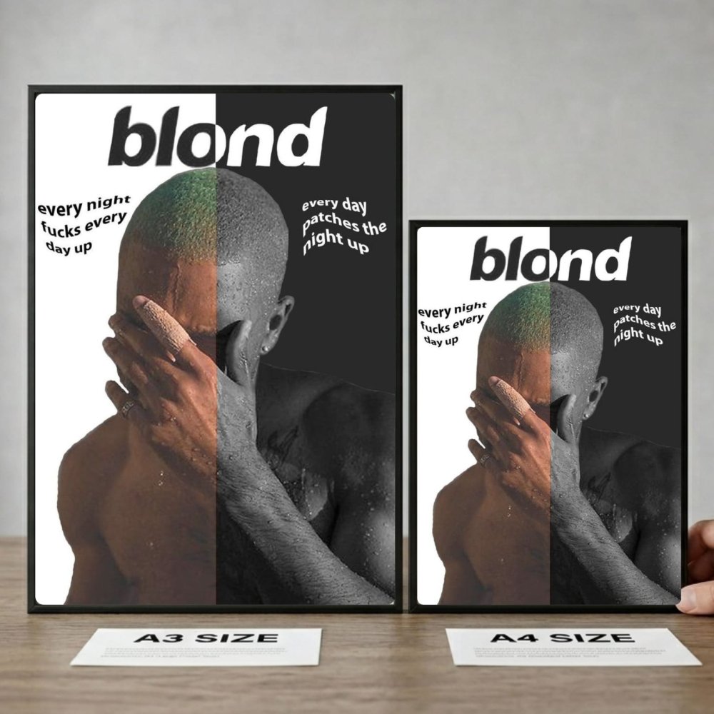Frank Ocean - Blonde Poster with Frame - Vibes DistrictFrank Ocean - Blonde Poster with Frame GoldVibes District