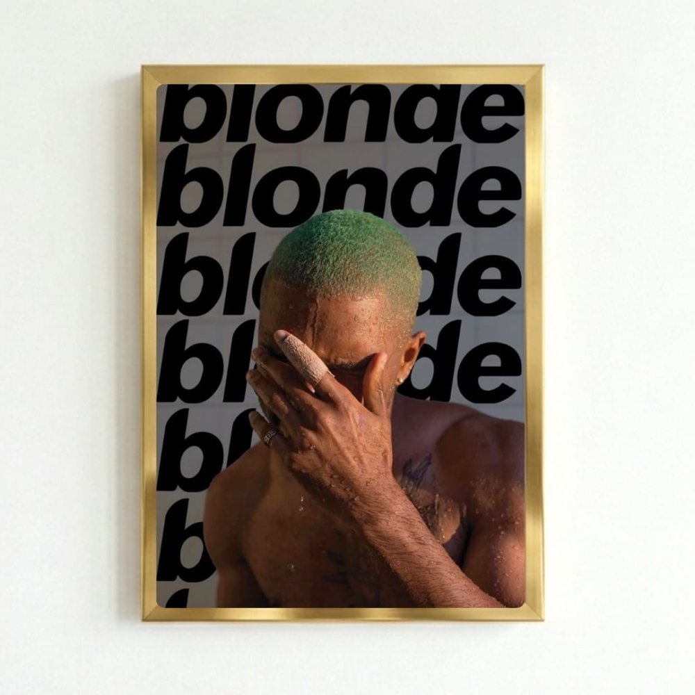 Frank Ocean - Blonde Poster with Frame - Vibes DistrictFrank Ocean - Blonde Poster with Frame GoldVibes District
