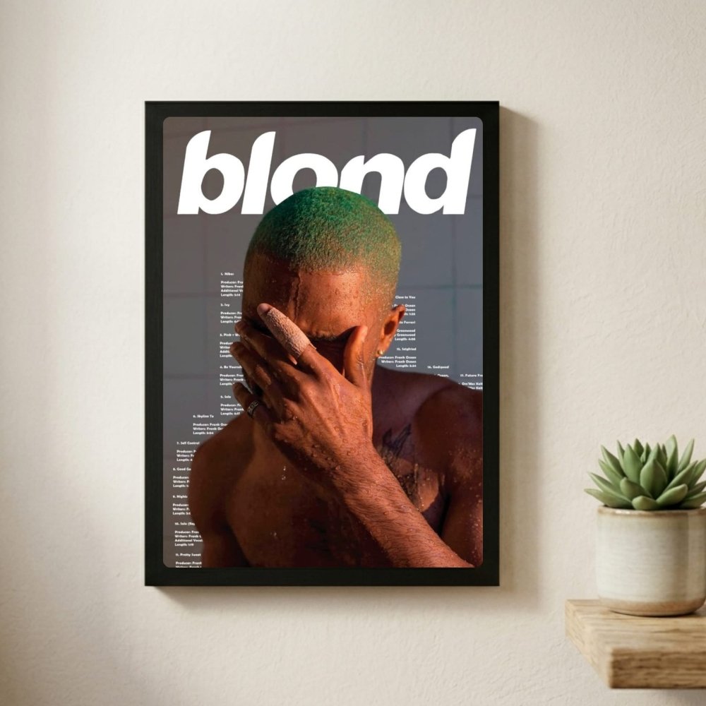 Frank Ocean - Blonde Poster with Frame - Vibes DistrictFrank Ocean - Blonde Poster with Frame GoldVibes District