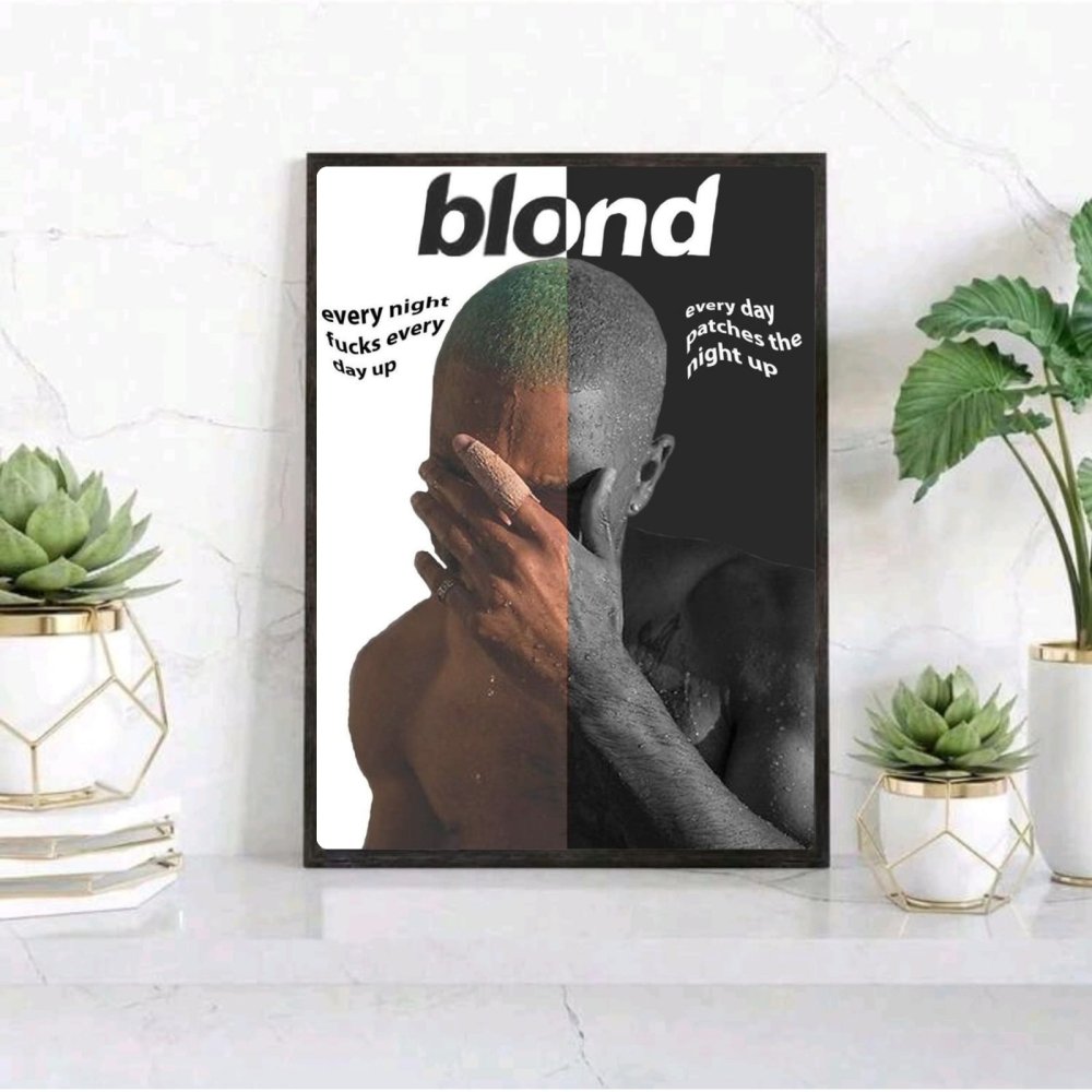 Frank Ocean - Blonde Poster with Frame - Vibes DistrictFrank Ocean - Blonde Poster with Frame GoldVibes District