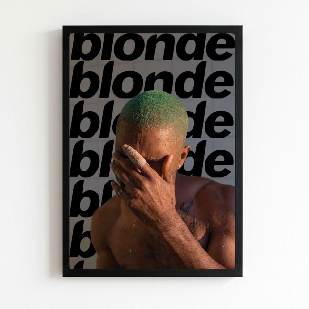 Frank Ocean - Blonde Poster with Frame - Vibes DistrictFrank Ocean - Blonde Poster with Frame NeroVibes District