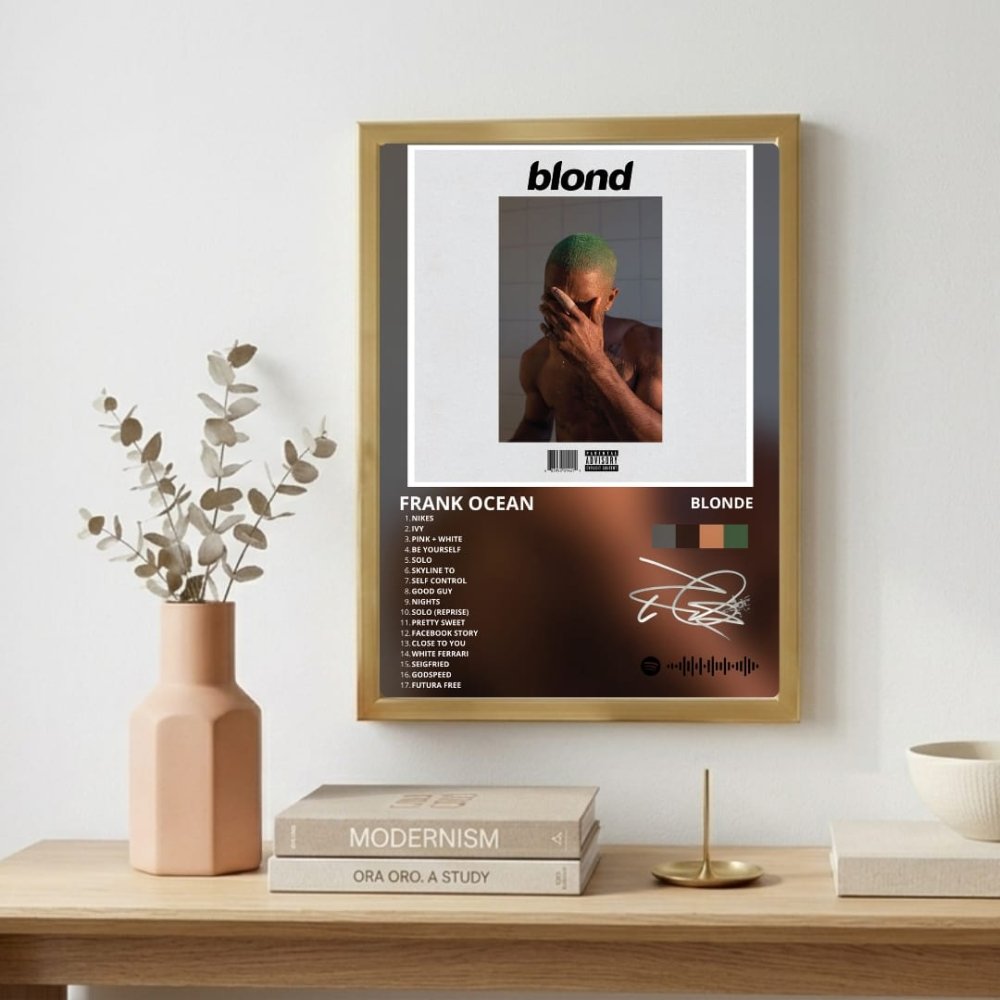 Frank Ocean - Blonde Poster with Frame - Vibes DistrictFrank Ocean - Blonde Poster with Frame SilverVibes District