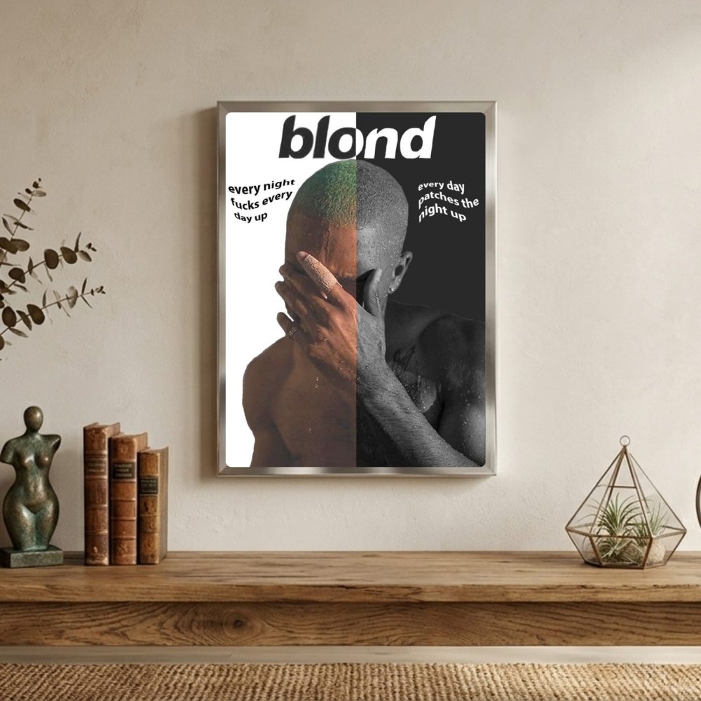 Frank Ocean - Blonde Poster with Frame - Vibes DistrictFrank Ocean - Blonde Poster with Frame GoldVibes District