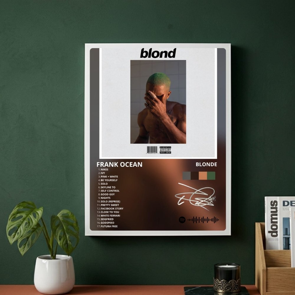 Frank Ocean - Blonde Poster with Frame - Vibes DistrictFrank Ocean - Blonde Poster with Frame SilverVibes District