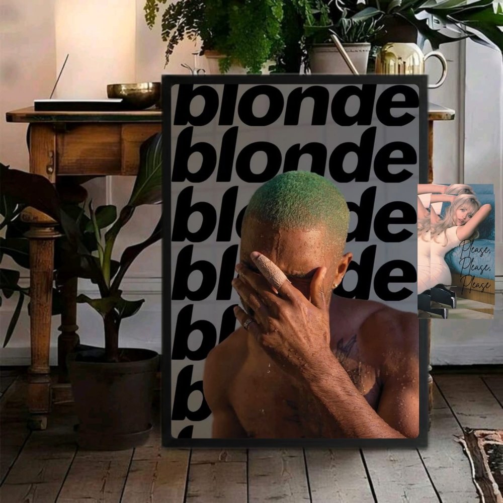 Frank Ocean - Blonde Poster with Frame - Vibes DistrictFrank Ocean - Blonde Poster with Frame SilverVibes District