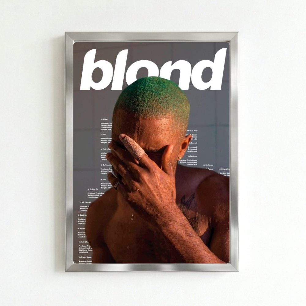Frank Ocean - Blonde Poster with Frame - Vibes DistrictFrank Ocean - Blonde Poster with Frame SilverVibes District