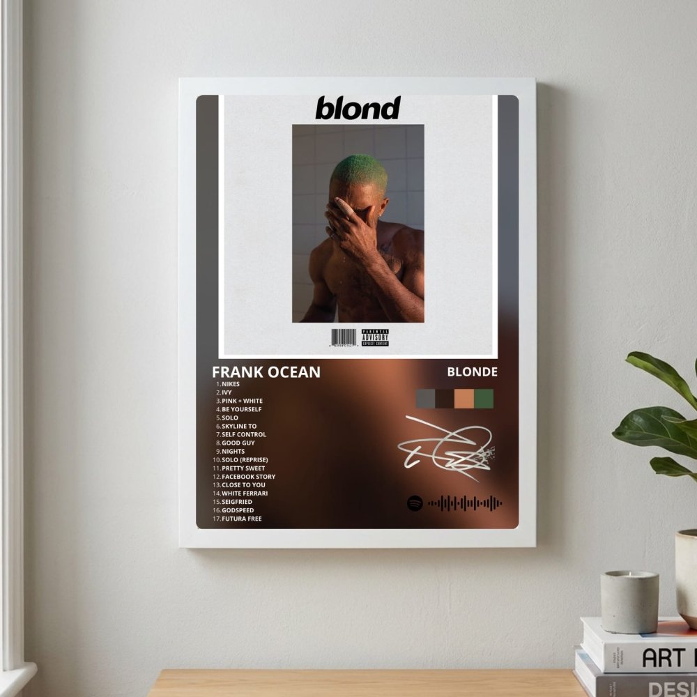 Frank Ocean - Blonde Poster with Frame - Vibes DistrictFrank Ocean - Blonde Poster with Frame SilverVibes District