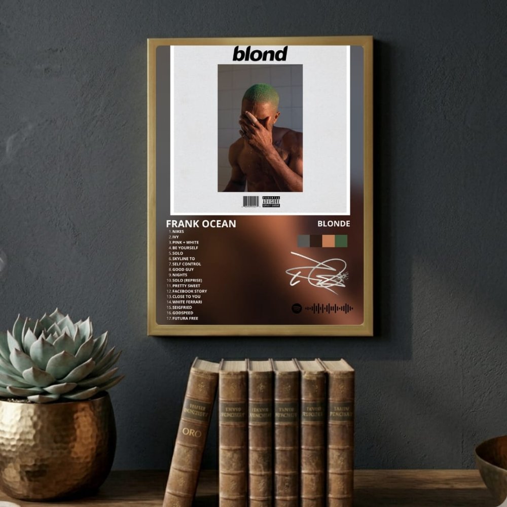 Frank Ocean - Blonde Poster with Frame - Vibes DistrictFrank Ocean - Blonde Poster with Frame SilverVibes District