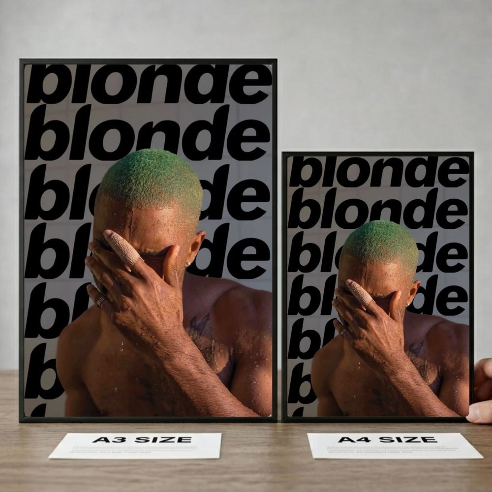 Frank Ocean - Blonde Poster with Frame - Vibes DistrictFrank Ocean - Blonde Poster with Frame SilverVibes District