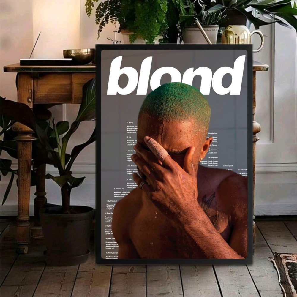Frank Ocean - Blonde Poster with Frame - Vibes DistrictFrank Ocean - Blonde Poster with Frame GoldVibes District