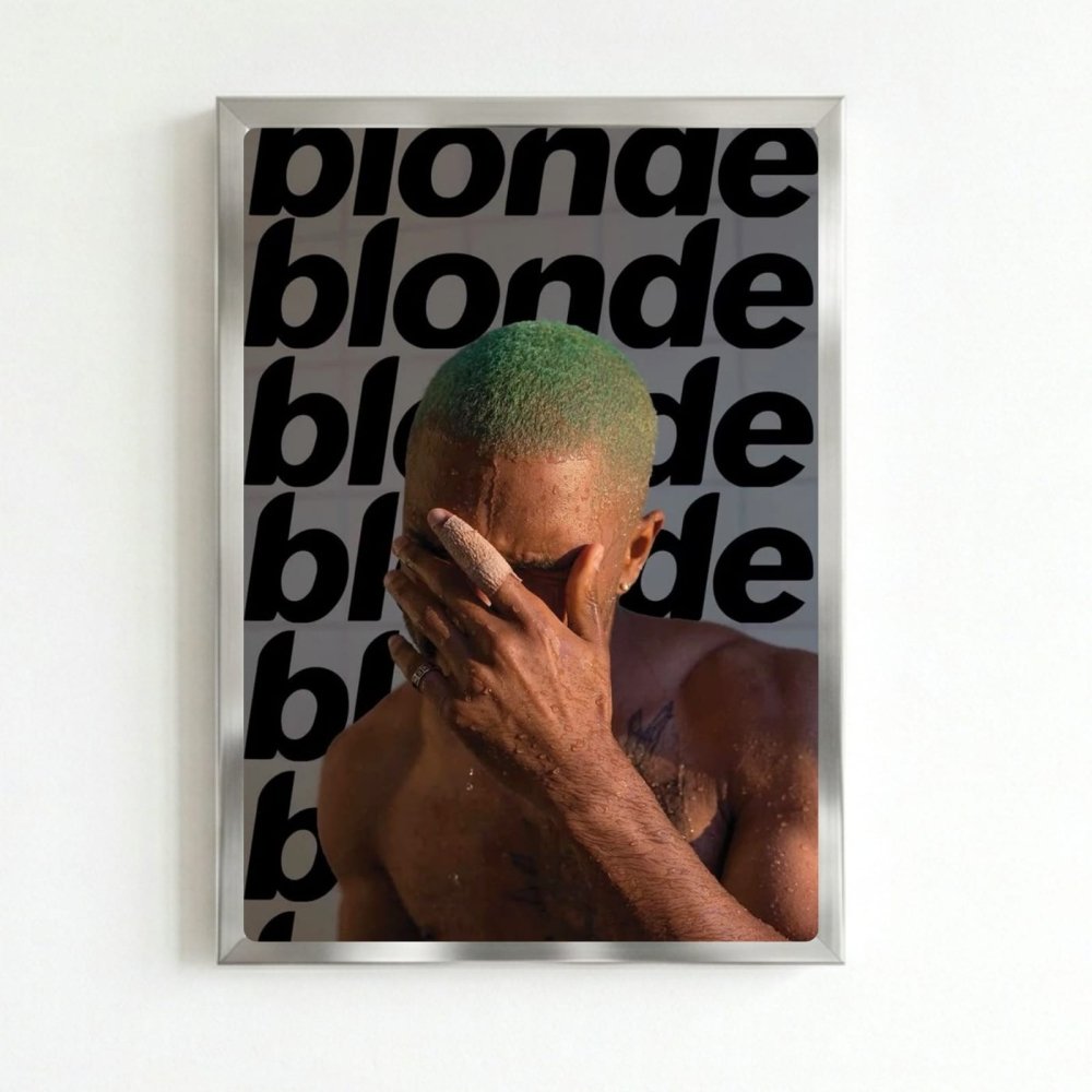 Frank Ocean - Blonde Poster with Frame - Vibes DistrictFrank Ocean - Blonde Poster with Frame SilverVibes District