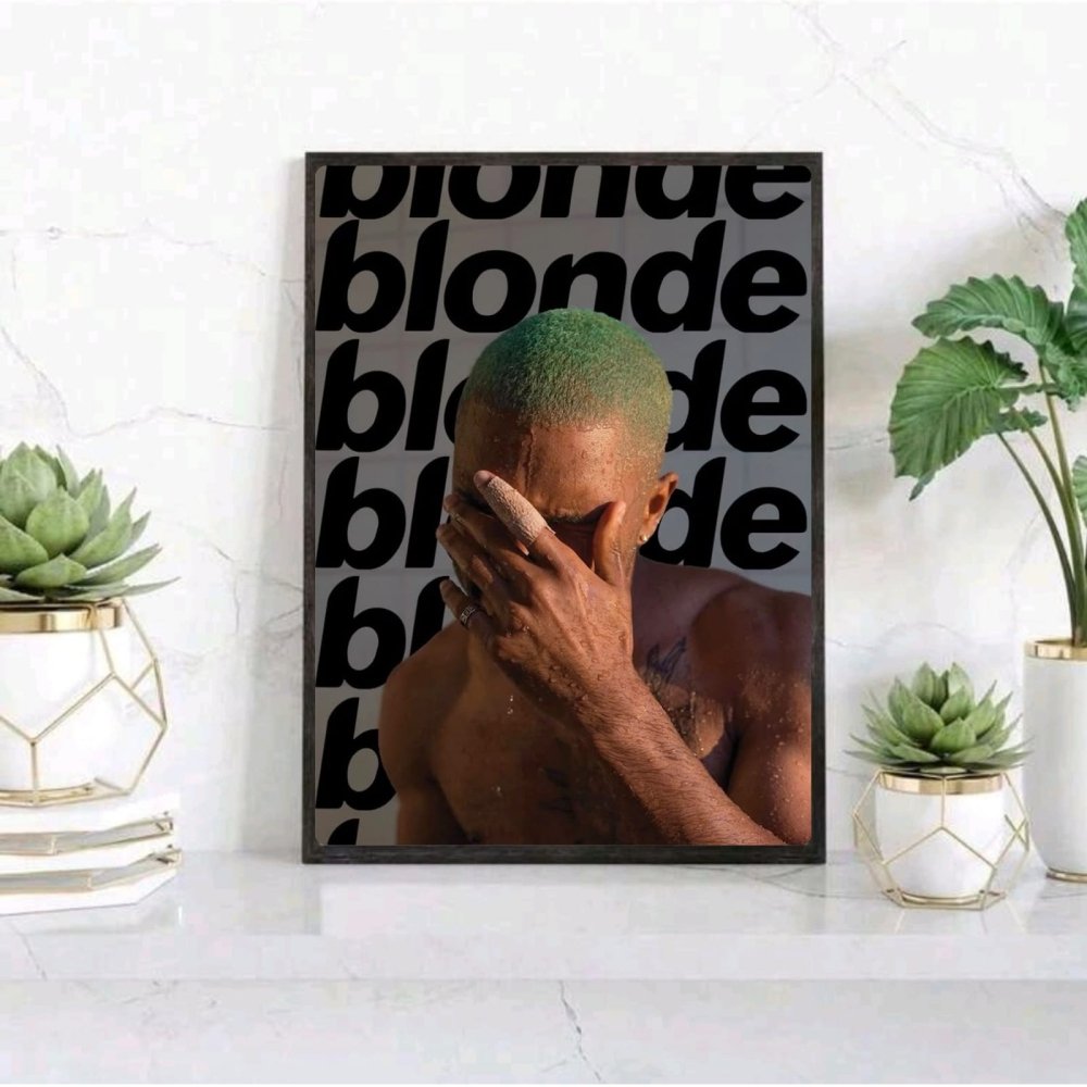 Frank Ocean - Blonde Poster with Frame - Vibes DistrictFrank Ocean - Blonde Poster with Frame SilverVibes District
