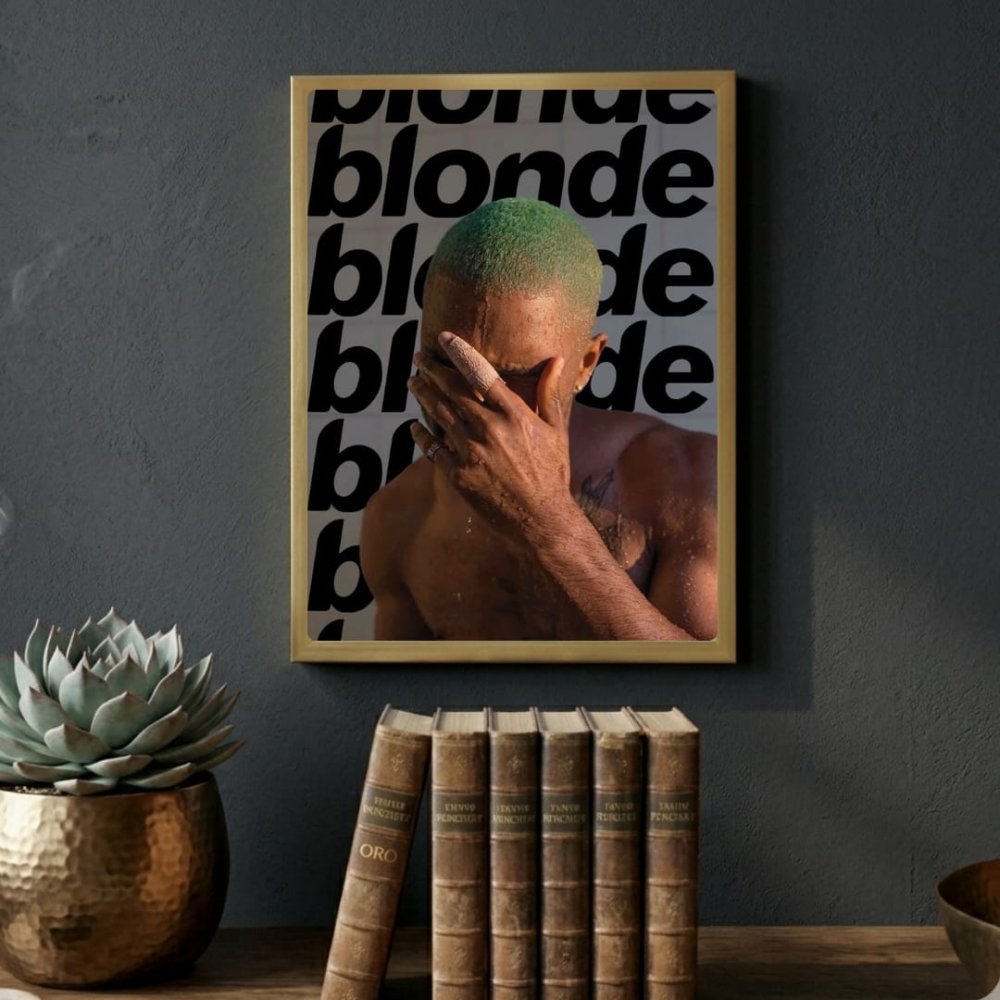 Frank Ocean - Blonde Poster with Frame - Vibes DistrictFrank Ocean - Blonde Poster with Frame SilverVibes District