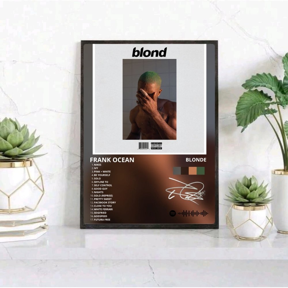 Frank Ocean - Blonde Poster with Frame - Vibes DistrictFrank Ocean - Blonde Poster with Frame SilverVibes District