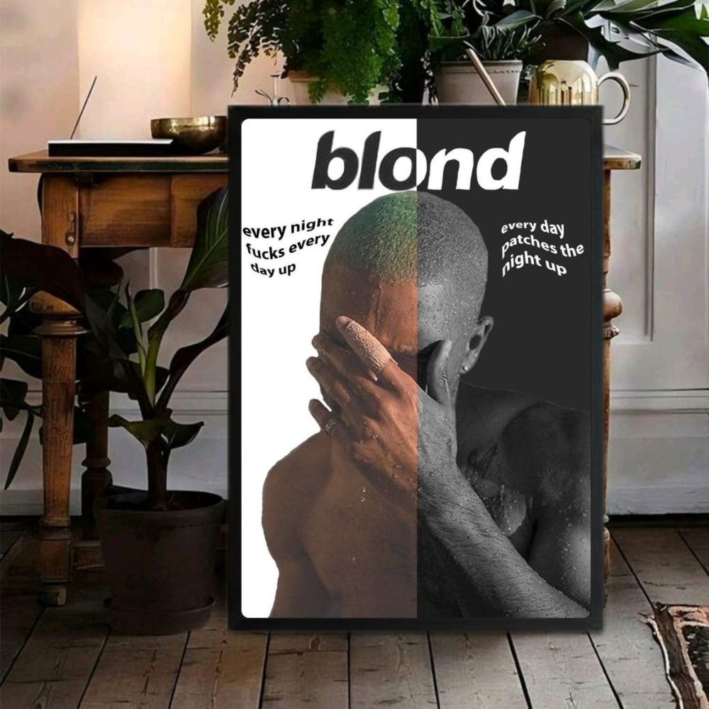 Frank Ocean - Blonde Poster with Frame - Vibes DistrictFrank Ocean - Blonde Poster with Frame GoldVibes District