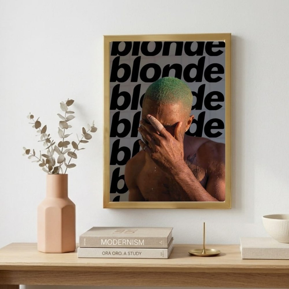 Frank Ocean - Blonde Poster with Frame - Vibes DistrictFrank Ocean - Blonde Poster with Frame SilverVibes District