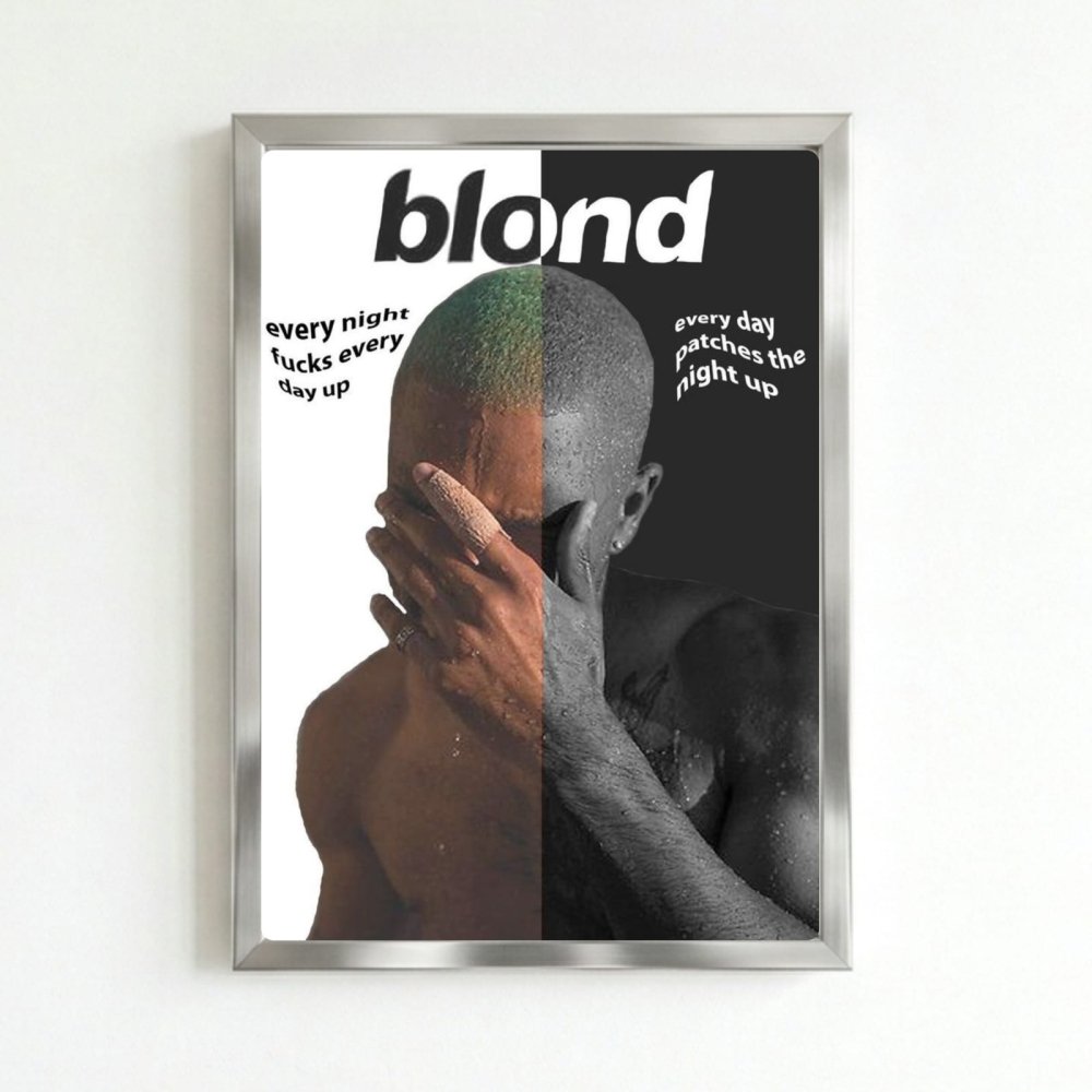 Frank Ocean - Blonde Poster with Frame - Vibes DistrictFrank Ocean - Blonde Poster with Frame SilverVibes District