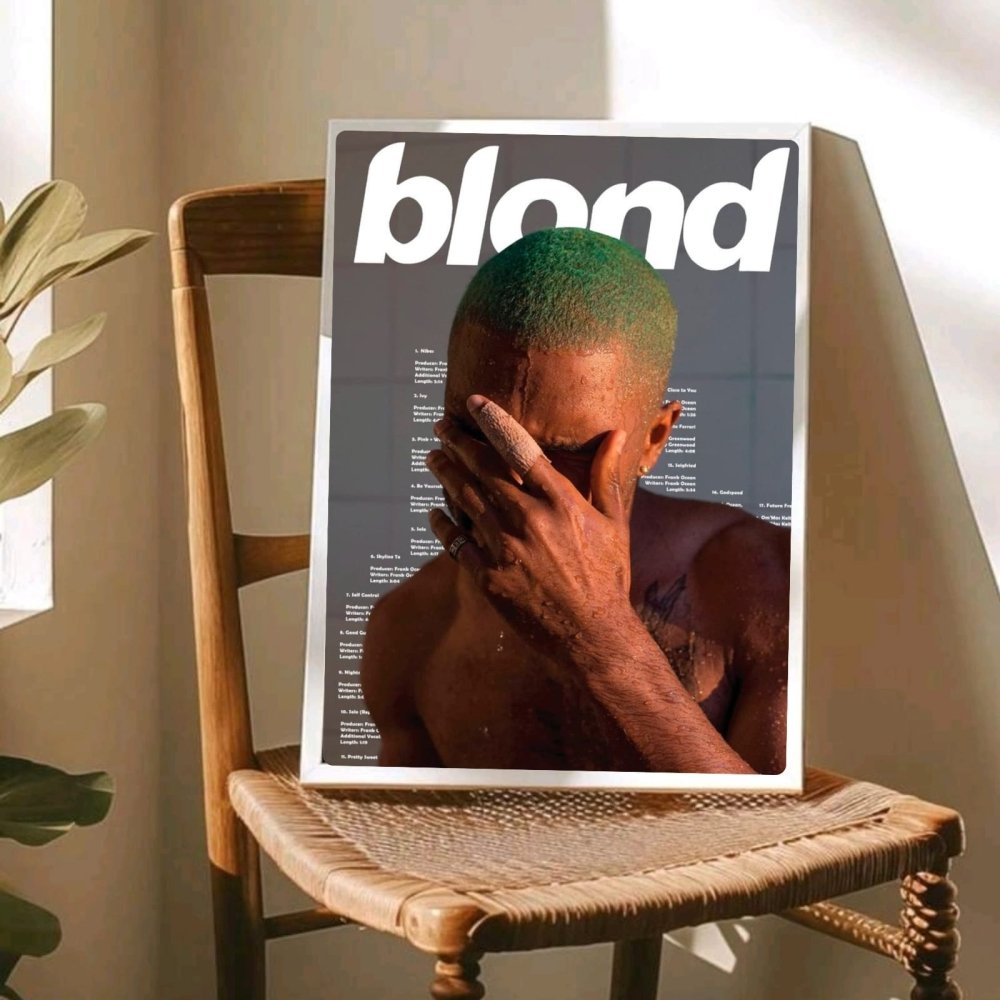 Frank Ocean - Blonde Poster with Frame - Vibes DistrictFrank Ocean - Blonde Poster with Frame GoldVibes District