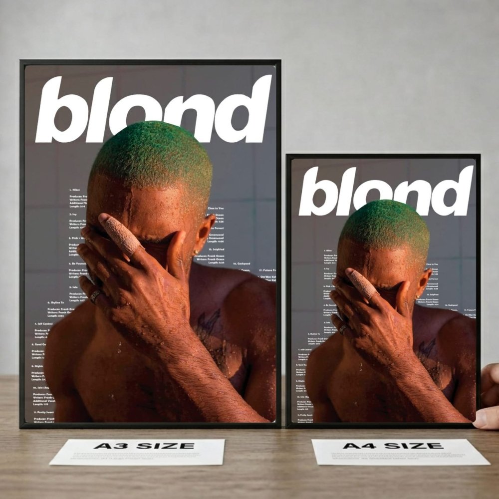 Frank Ocean - Blonde Poster with Frame - Vibes DistrictFrank Ocean - Blonde Poster with Frame GoldVibes District