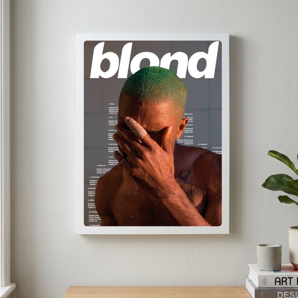 Frank Ocean - Blonde Poster with Frame - Vibes DistrictFrank Ocean - Blonde Poster with Frame GoldVibes District