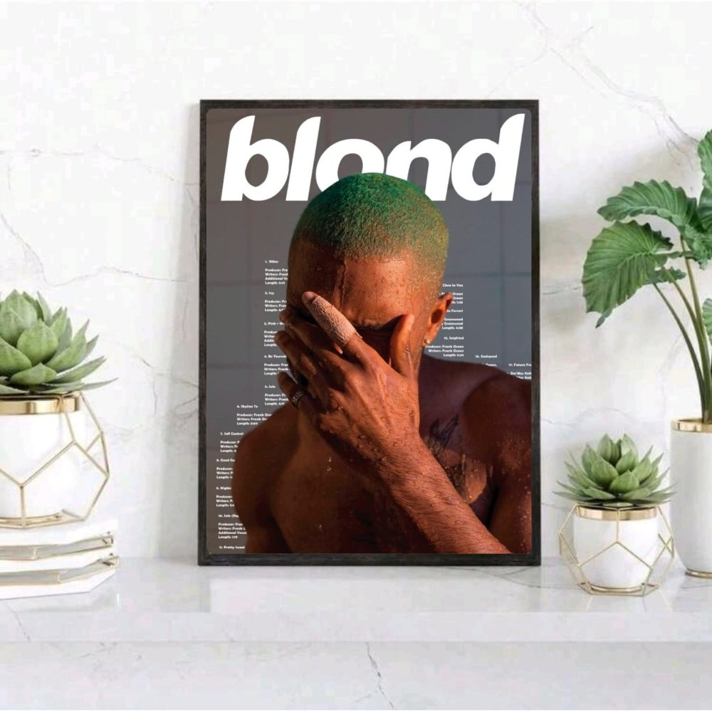 Frank Ocean - Blonde Poster with Frame - Vibes DistrictFrank Ocean - Blonde Poster with Frame GoldVibes District