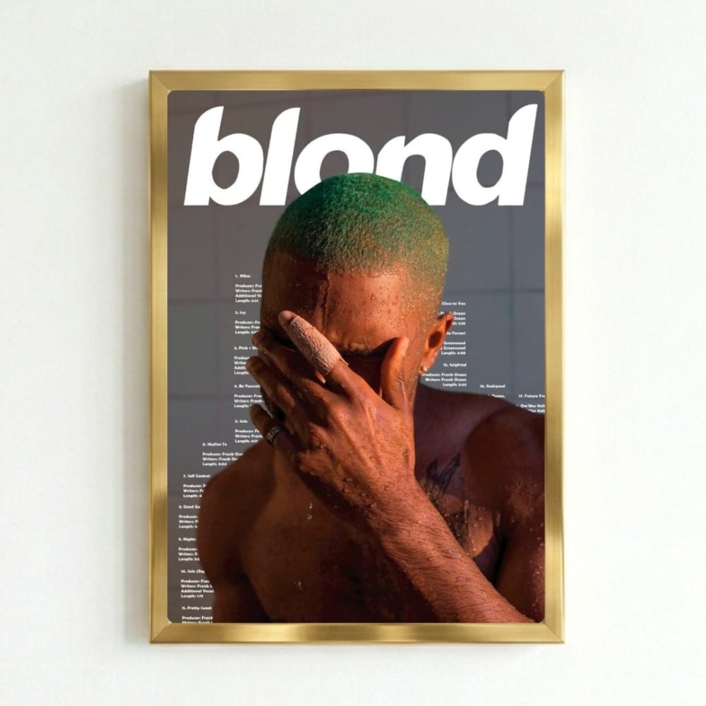 Frank Ocean - Blonde Poster with Frame - Vibes DistrictFrank Ocean - Blonde Poster with Frame GoldVibes District