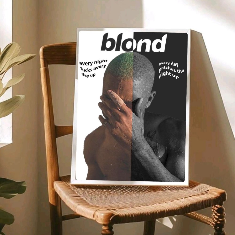 Frank Ocean - Blonde Poster with Frame - Vibes DistrictFrank Ocean - Blonde Poster with Frame GoldVibes District