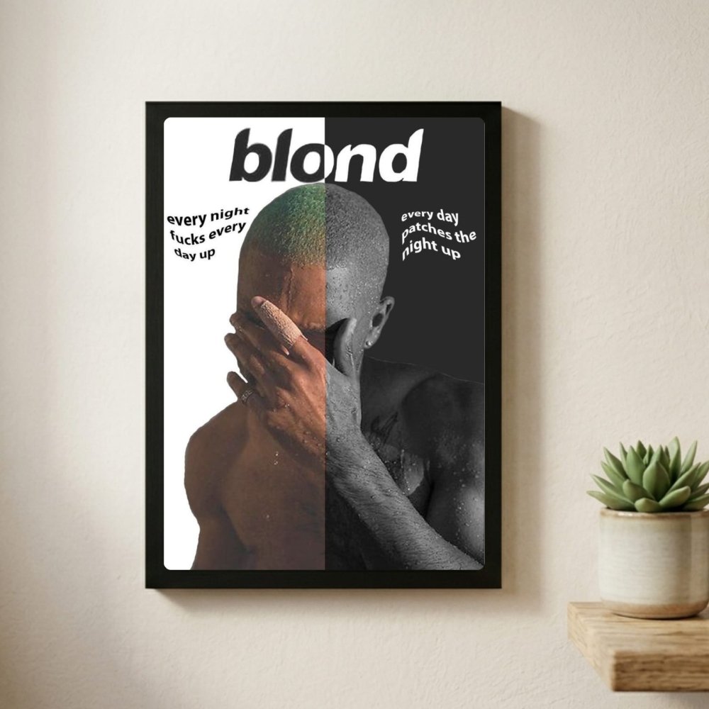 Frank Ocean - Blonde Poster with Frame - Vibes DistrictFrank Ocean - Blonde Poster with Frame GoldVibes District