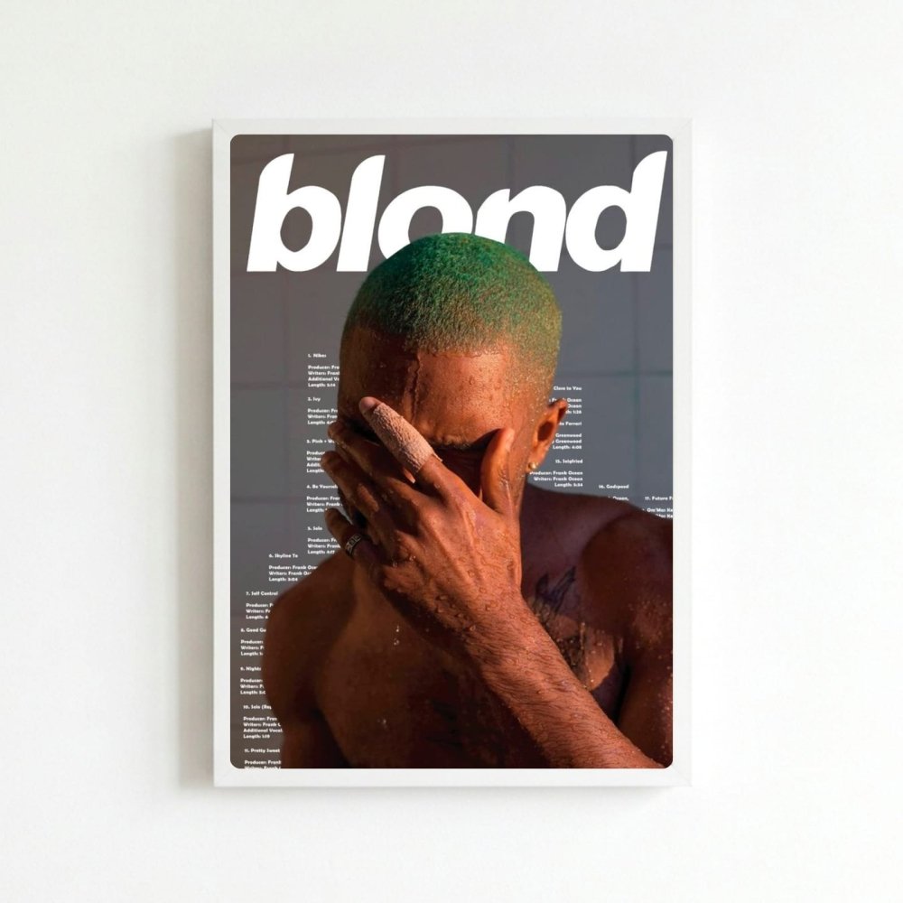 Frank Ocean - Blonde Poster with Frame - Vibes DistrictFrank Ocean - Blonde Poster with Frame BiancoVibes District