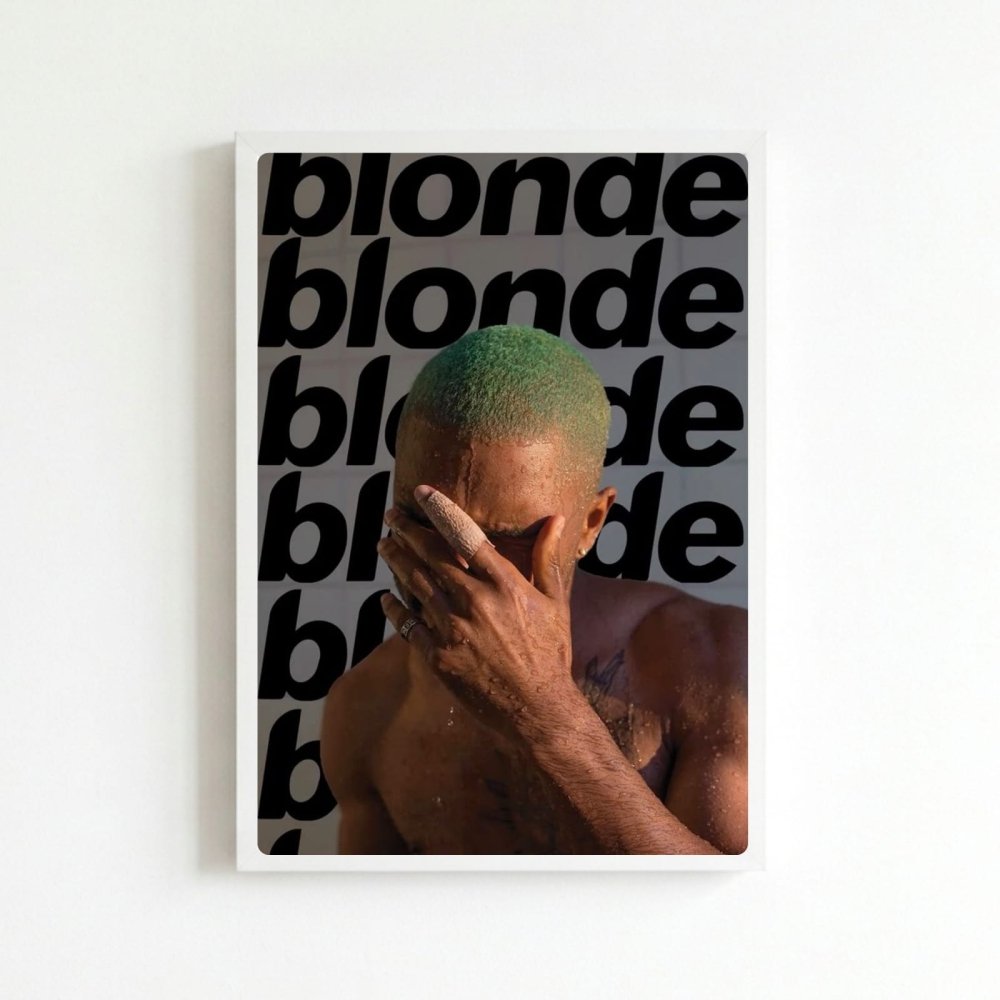 Frank Ocean - Blonde Poster with Frame - Vibes DistrictFrank Ocean - Blonde Poster with Frame BiancoVibes District